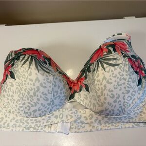 Cacique Leopard and Floral Print Bra